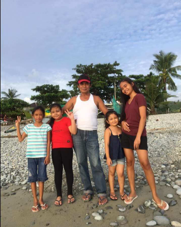 With my niece and father